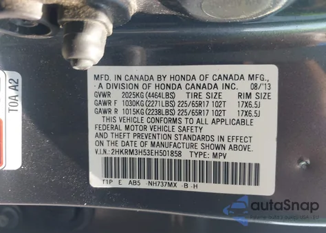 2014 Honda Cr-V Ex from USA, damaged, VIN 2HKRM3H53EH501858